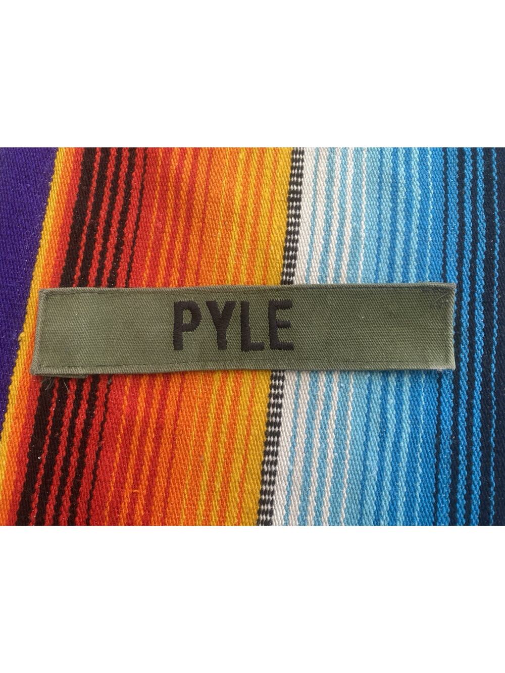 U.S. Army Military Patch Name Tag “Pyle” Full Metal Jacket Private Gomer Marines